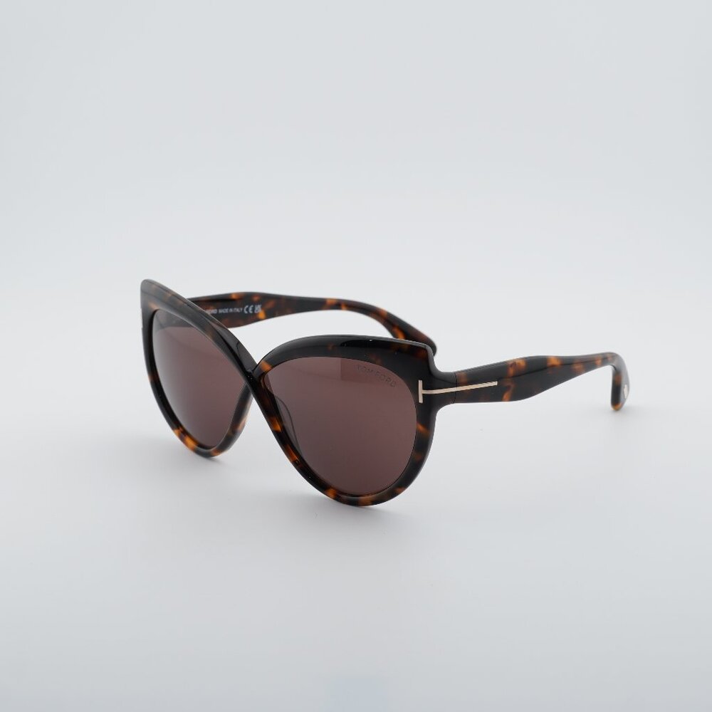 Tom Ford Beatrice FT1196 52E Sunglasses Havana Butterfly Frame, Brown Lenses